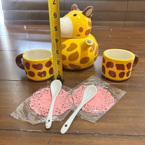 Embersceramic Ceramic mugs Coffee Cup 3D Giraffe Animal Tea Set - Picture 4 of 6